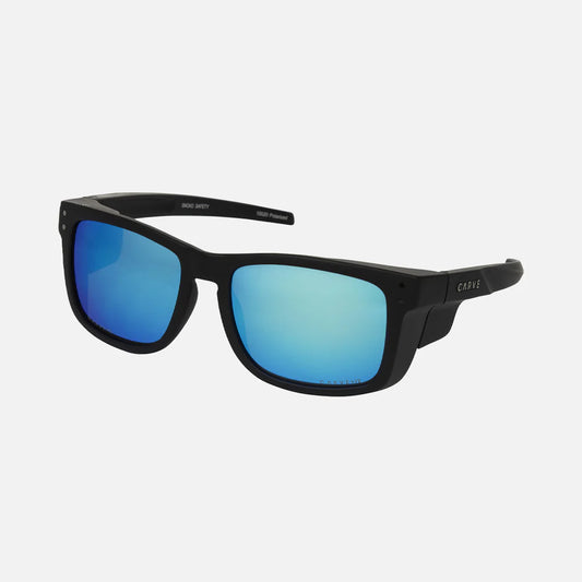 Carve Smoko Safety - Matt Black/Grey Polarized Blue Iridium Lens