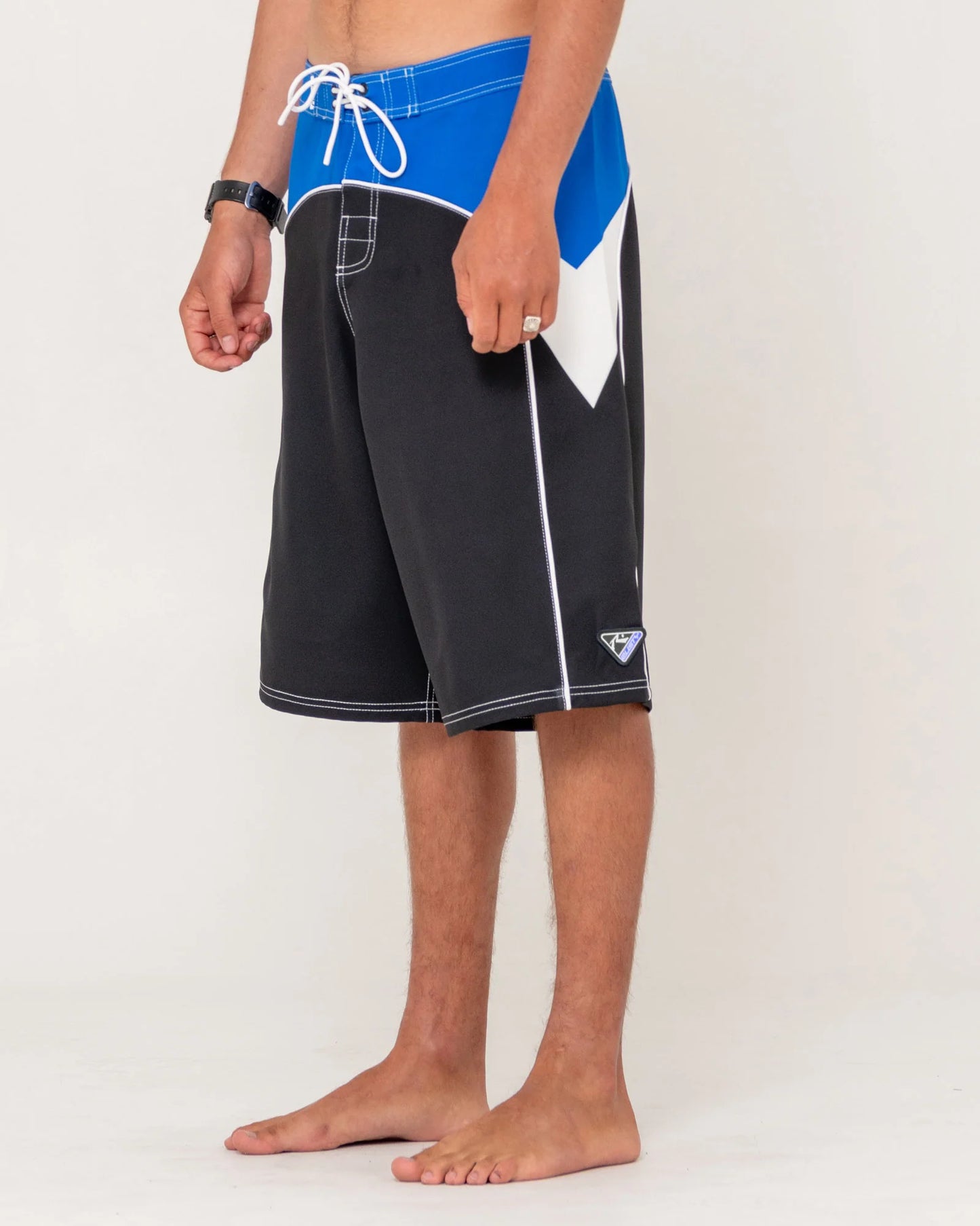 Rusty Straight Pipe Fixed Waist Boardshort - Black