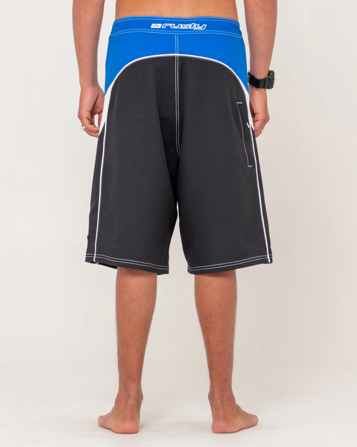 Rusty Straight Pipe Fixed Waist Boardshort - Black