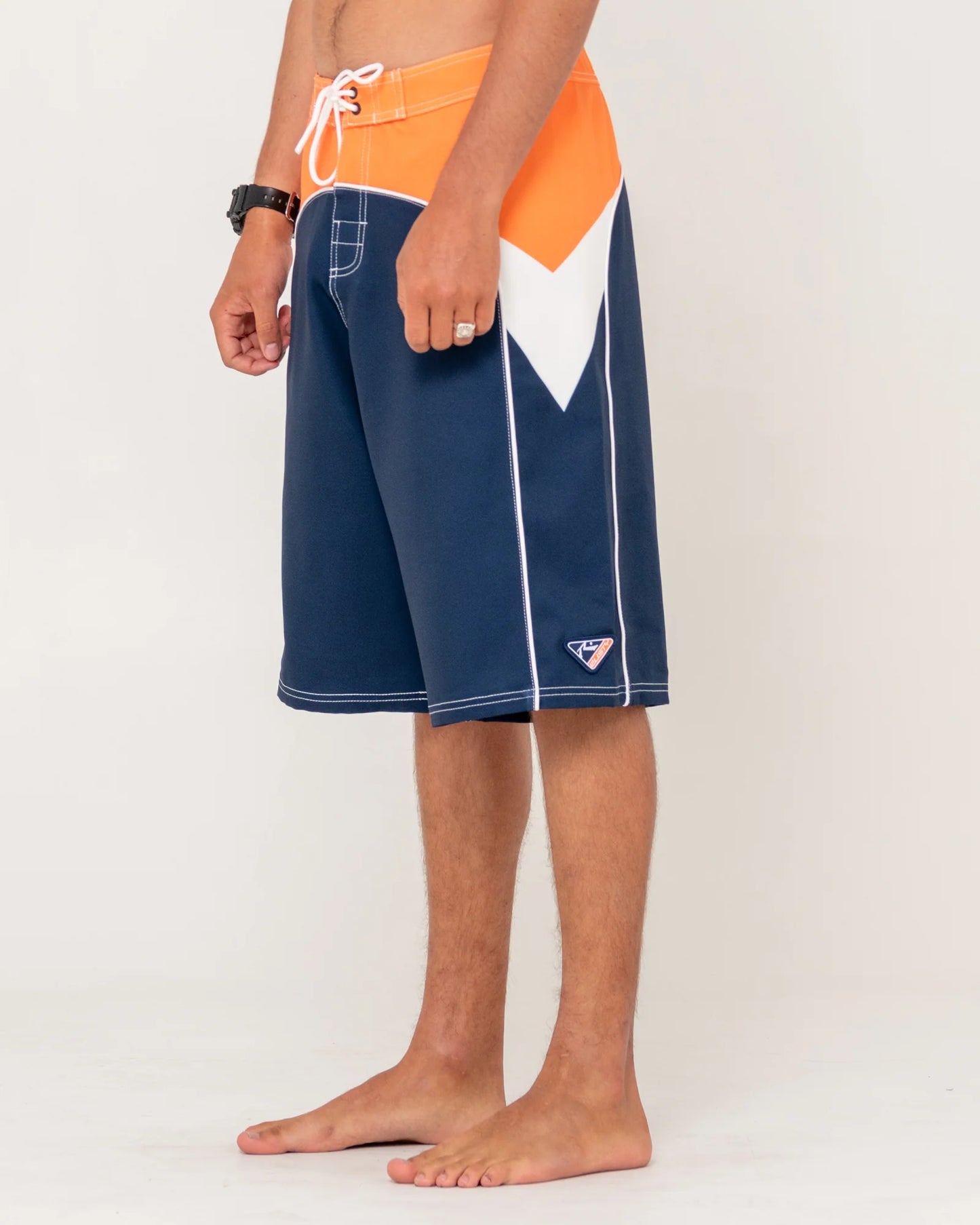 Rusty Straight Pipe Fixed Waist Boardshort - Navy Blue