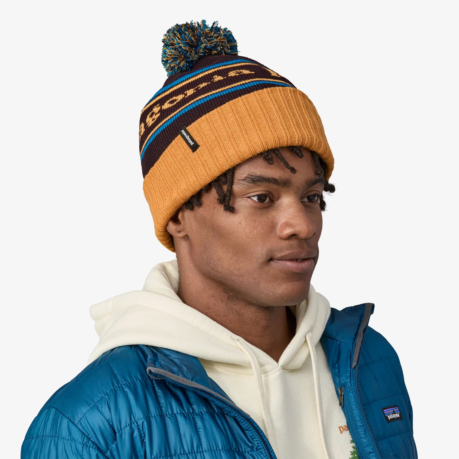 Patagonia Powder Town Beabie - Park Stripe:Dried Mango - Star Surf + Skate