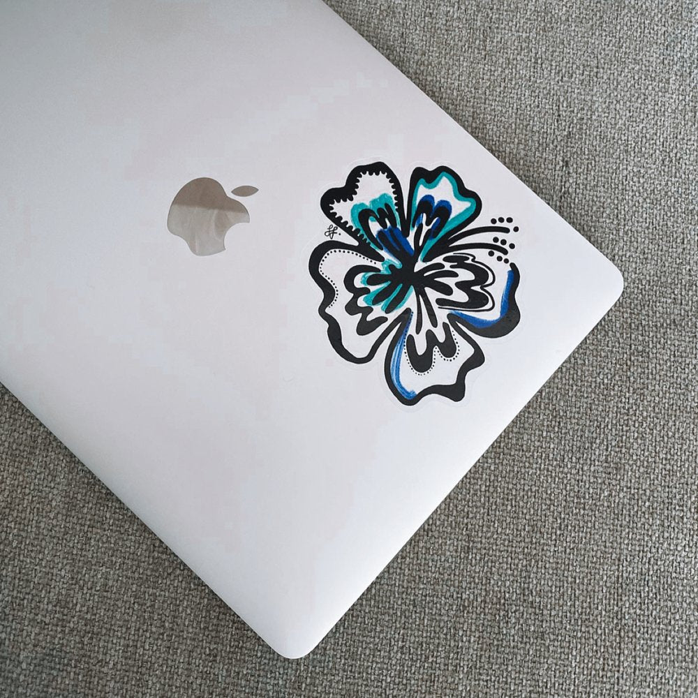 Sophie Fletcher Design Hibiscus Stickers - Blue