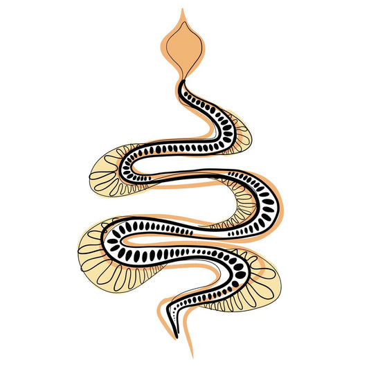 Sophie Fletcher Design Fierce Snake Stickers - Orange