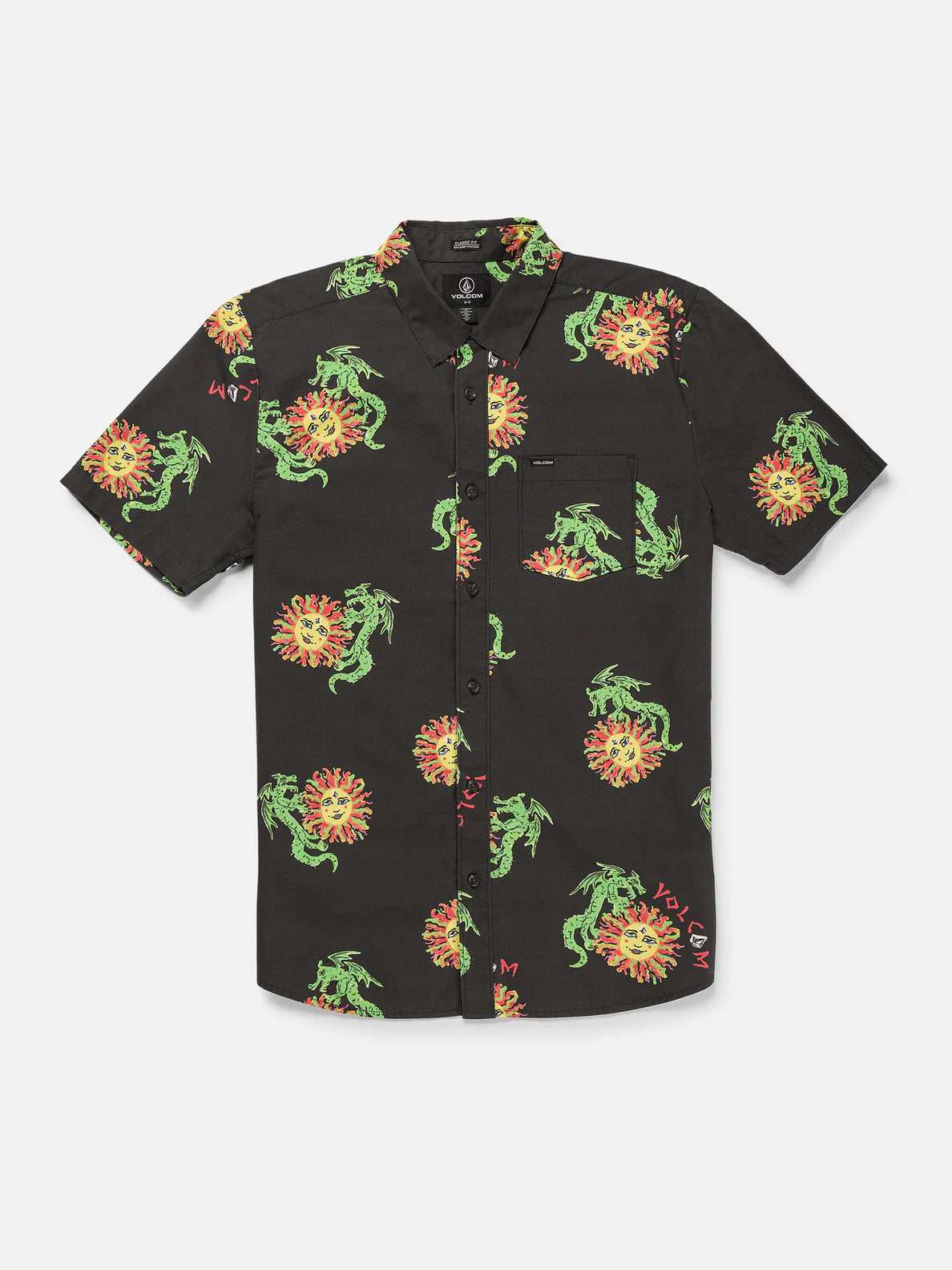 Volcom FA Ozzy Wrong Woven SS Shirt - Stealth - Star Surf + Skate