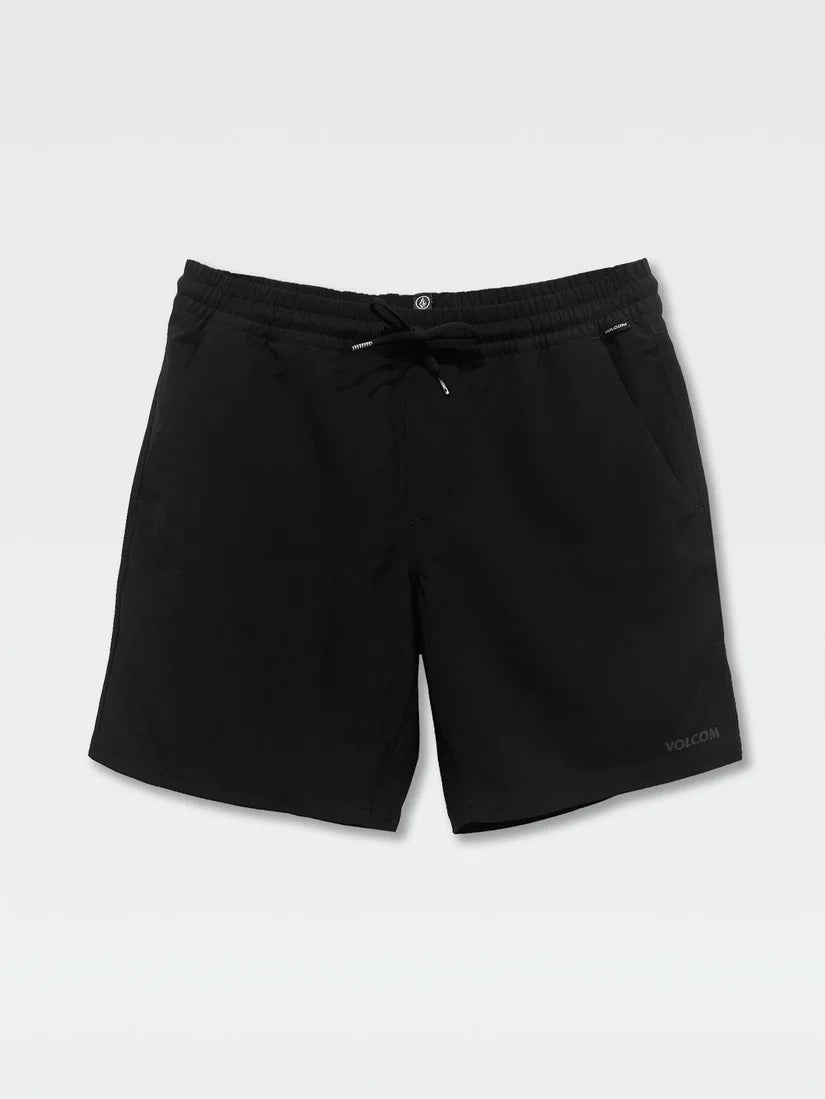 Volcom AU Cross Shred Elastic Waist 18" Shorts - Black