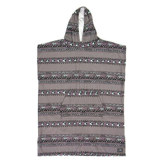 Ocean & Earth Youth Digital Hooded Poncho - Charcoal