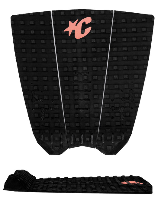 Creatures Mick Fanning Loc-lite Ecopure Tail Pad - Black Fluro Red