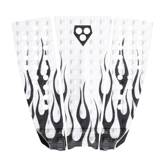 FCS Gorilla Grip Team Series Kyuss Traction Pad - White Flames