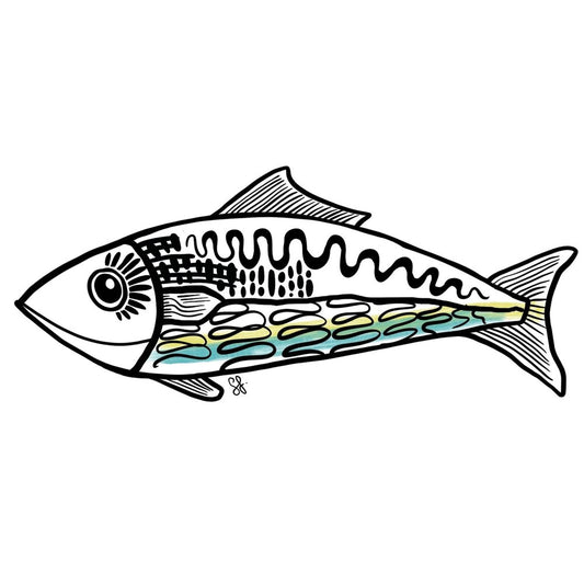 Sophie Fletcher Design Funky Fish Stickers - Black