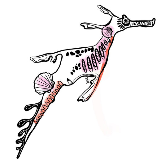 Sophie Fletcher Design Seadragon Stickers - Pink