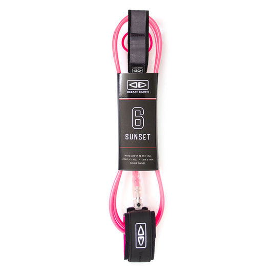 Ocean & Earth Sunset 6'0" Leash - Pink