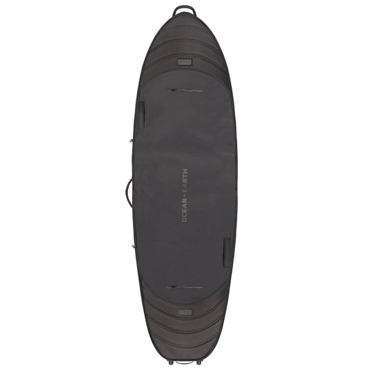 Ocean & Earth Apex FS Travel Cover - 3 Wheel - Black - 6'8"