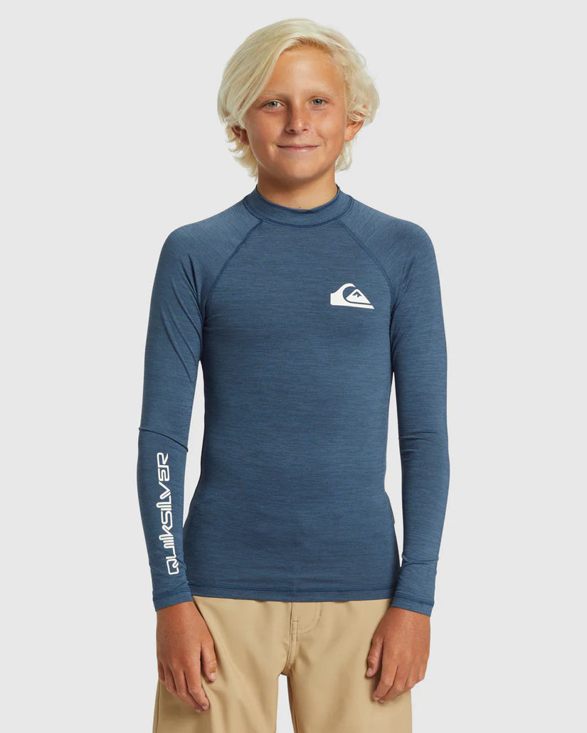 Quiksilver Everyday Solid UPF50 LS Youth - Vintage Indigo Heather