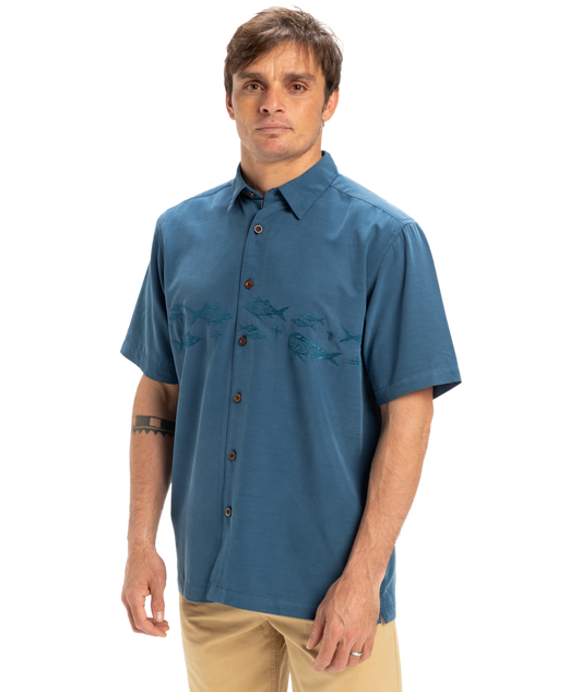 Quiksilver Offshore SS Shirt - Wave Blue