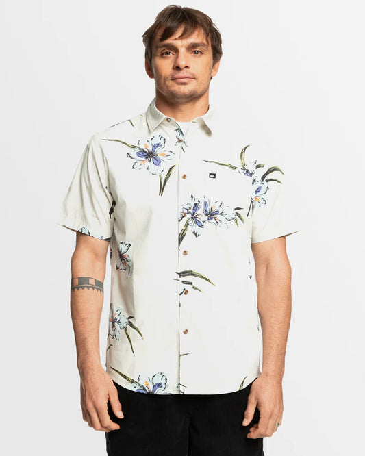 Quiksilver Apero Organic Classic SS Shirt - Silver Birch Apero Organic SS