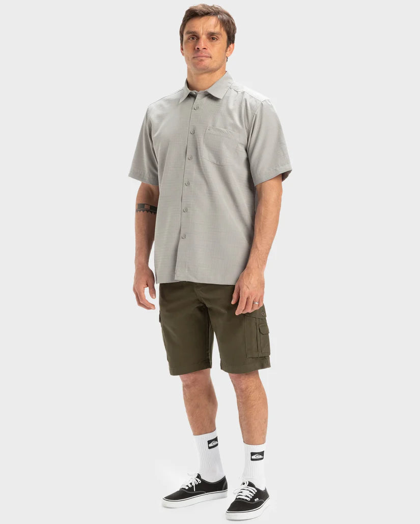 Quiksilver Waterman Centinela Premium Anti-Wrinkle  SS Shirt - Flint Gary Centinella