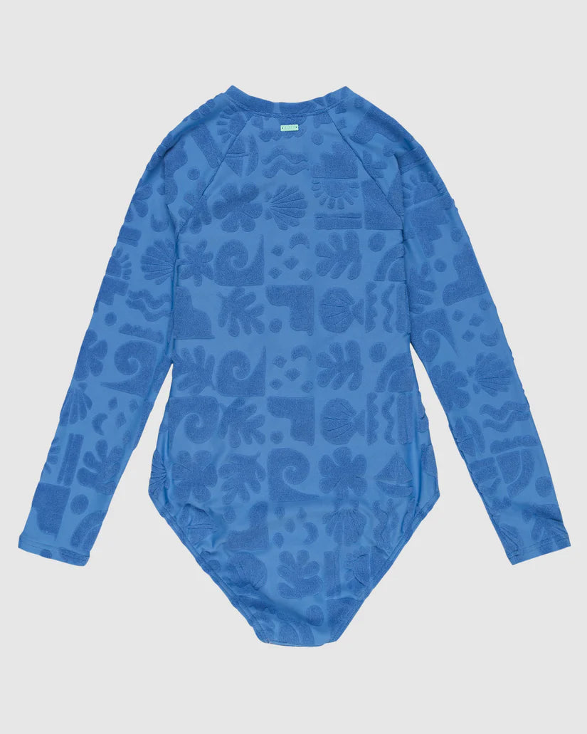 Roxy Beach Check Onesie - Nebulas Blue Beach Check