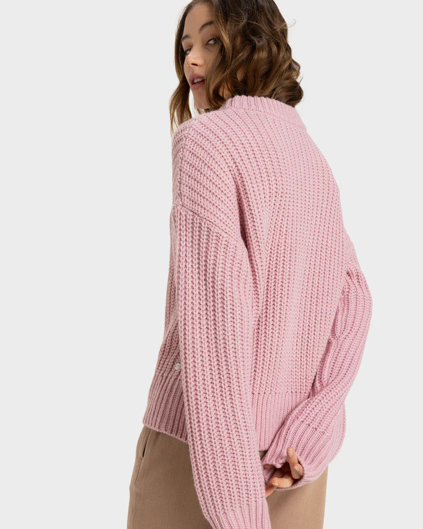 Roxy Coming Home Sweater - Bleached Mauve