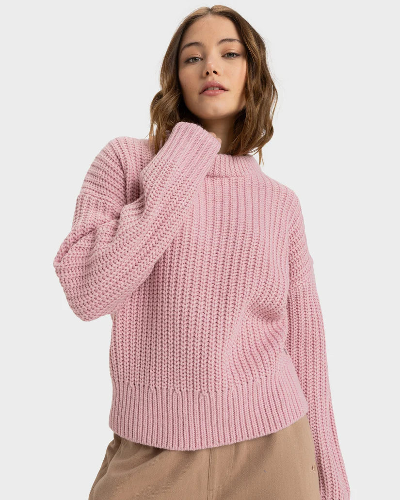 Roxy Coming Home Sweater - Bleached Mauve