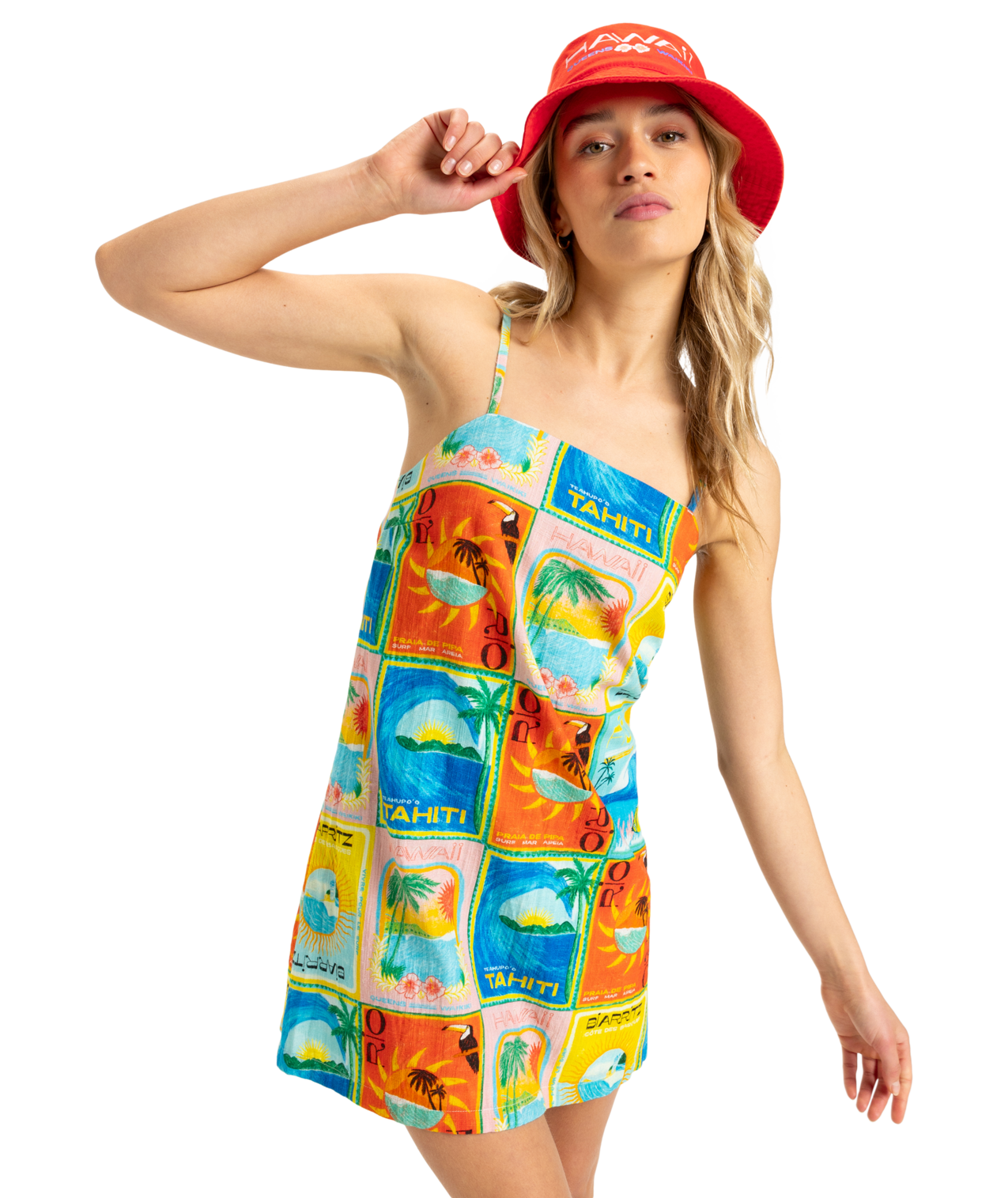 Roxy Atlas Playa Blanca Slip Dress - Atlas Atlas Print