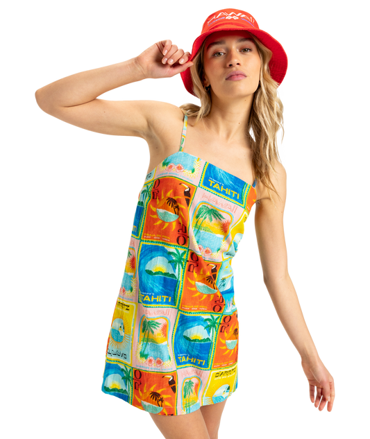 Roxy Atlas Playa Blanca Slip Dress - Atlas Atlas Print