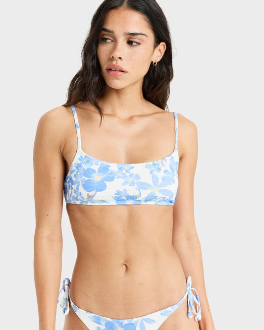 Roxy Artsy Floral Bralette - Egret Artsy Floral