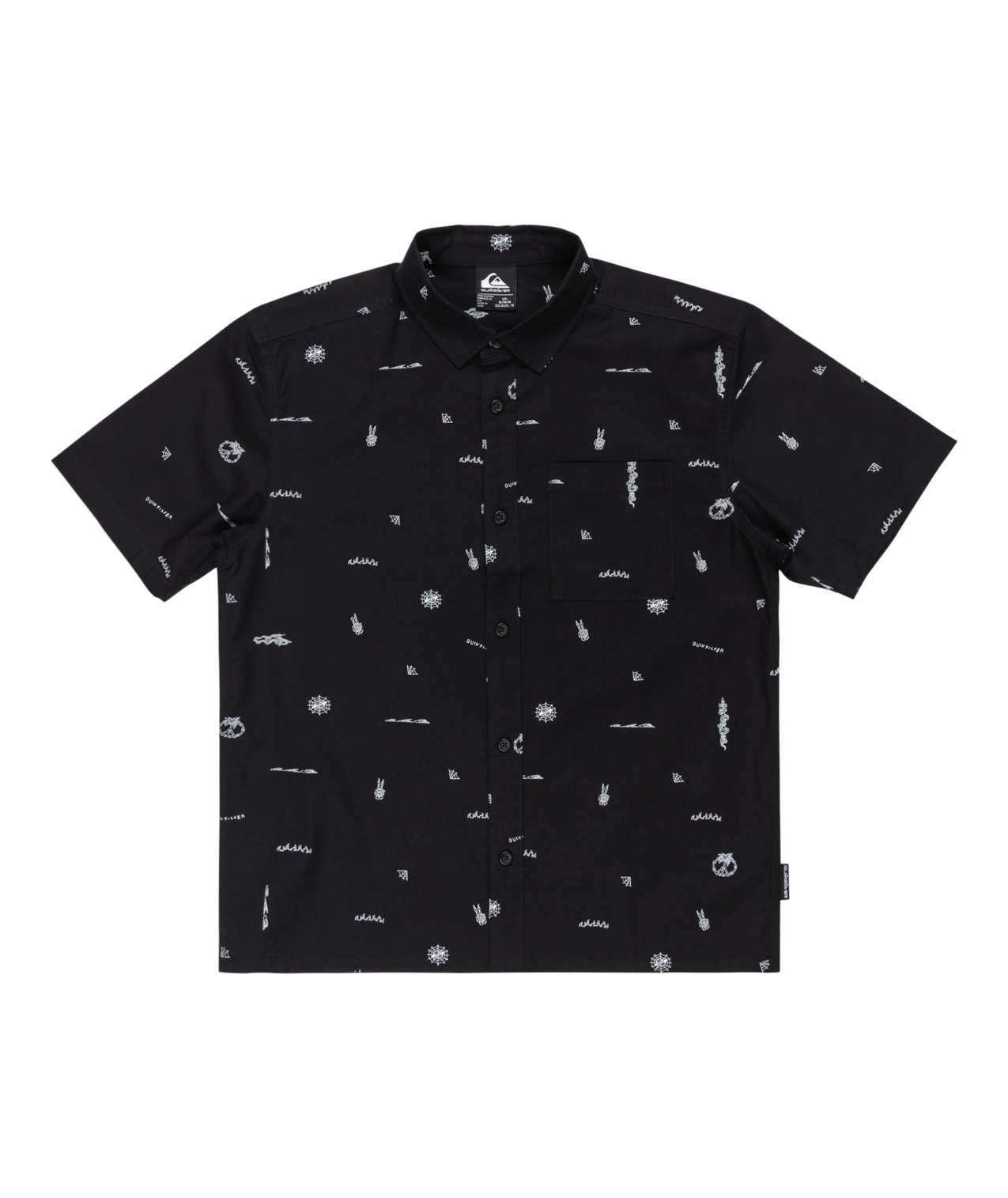 Quiksilver Peaceful Chaos Yth SS Shirt - Black/White